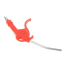Spring Loaded Trigger Bent Tube Nozzle Air Blow Gun Red Dust Cleaner w/ Adapter