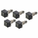 5X Black 3PDT 9-Pin Guitar Effects Stomp Switch Pedal Box Foot Metal True B Y6Z7