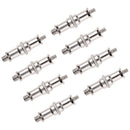 8x Double End Stud 1/4-Inch to 3/8" Male Adapter Converter for Light Stand