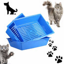 3Pcs Cat Potty Semi-Closed Splash Cat Toilet Litter Box Plastic Potty Set P