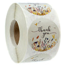 Autumn Floral Thank You Stickers - 1 inch Circle Labels / 500 Per Pack Q5I8