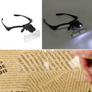 LED Head Light Magnifier Headband Headset Magnifying Glass Loupe 5 x Len HVK