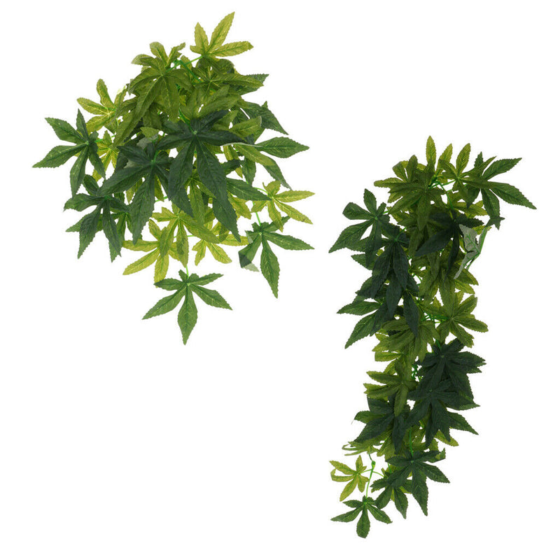 2x Bendable Reptiles Green Jungle Climber Vines Terrarium Habitat Ornament