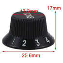 Set of 3 Black speed tone button volume with detail for electric guitar pic