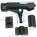 Recessed Fishing Pole Holder ABS Plastic Holder For Kayak Boat Black