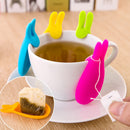 1X Silicone Gel Rabbit Shape Tea Bag Infuser Holder Random Colors Mug Gift   BX