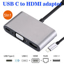 5 In 1 Type C USB 3.1 Home Office Universal Plug And Play HDMI Adapter USB C Hub