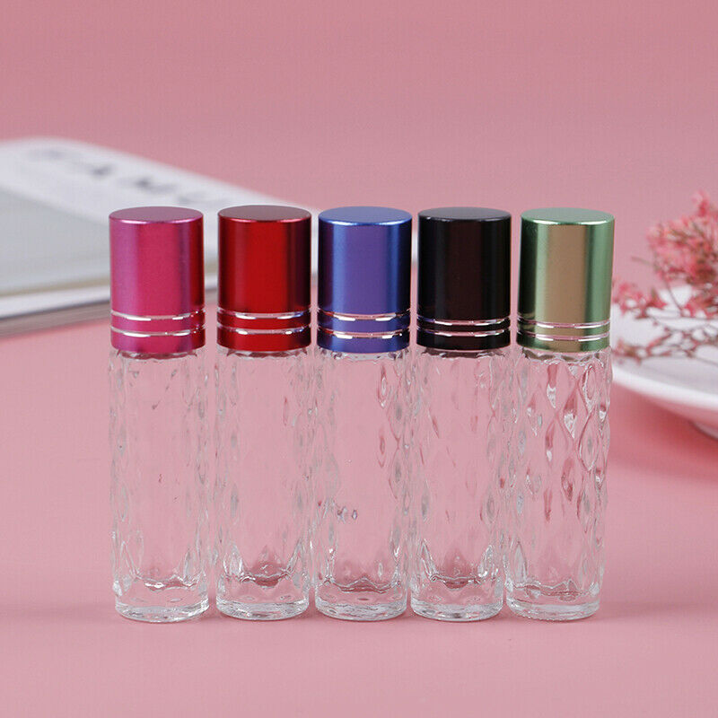 10 ML Clear Glass Roll On Bottles Empty Essential Oil Perfume Lip Balms Bot Hn