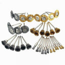 36Pcs Brass Steel Wire Brush Polishing Wheels Full Kit for Rotary Tool Dri STS