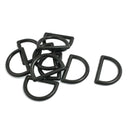 1" Repair Parts Black Plastic D Ring Buckle for Backpack Bag 10 Pcs