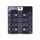 1pcs 10-Way Blade Fuse Box [LED Indicator for Blown Fuse] [Protection Cover