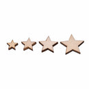 100x Wooden Mini Mixed Wood Stars Craft Cardmaking Scrapbooking Embellishmentpj0