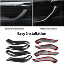 Carbon Fiber Style Car Interior Door Handle Cover Trim Car Accessories for