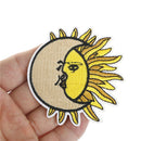 Sun moon Fabric Patch Embroidered Sew on Patches For Clothing DIY DecorationLJ
