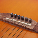 6PCS Acoustic Folk Guitar Bridge String End Pins Pegs with Inlay Dot