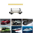 Practical 6 Way Dual Row Power Distribution Block Bus Bar 100A+16 Terminals