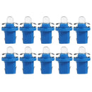 10pcs T5 B8.5D LED Car Trucks Light Auto Dashboard Instrument Light Bulbs Blue