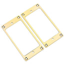 2 Pcs Metal Flat Humbucker Cover Guitar Pickup Frame Mounting Ring