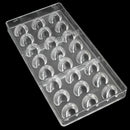 1X(DIY Moon Shaped Polycarbonate Chocolate Molds,Baking And Pastry Tools Pl