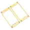 2 Pcs Metal Flat Humbucker Cover Guitar Pickup Frame Mounting Ring