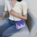 Hit Color PU Leather Crossbody Bag Women Small Shoulder Pouch (Multicolor)