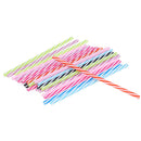 25x Colorful Reusable Hard Plastic Jar Straws+1x Brush Home Party Tableware
