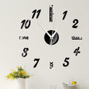 Creative Quartz Clock Acrylic Ultra Silent Wall Clock Living Room Decor