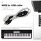 USB Interface to MIDI Converter Music Keyboard Piano Cord Cable Adapter A