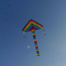 Colorful Rainbow Funny Children Triangle Kite Outdoor Sports Beach Fly Toys Gift