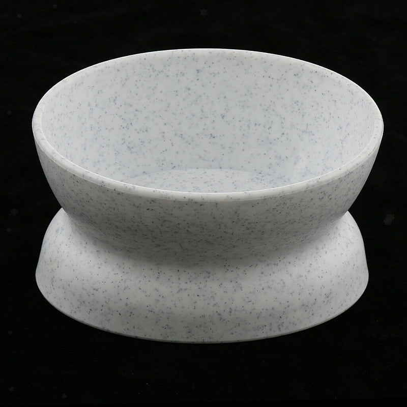 Plastic Cat Pet Dish Bowl Ergonomic Diner Food / Water White 2 Sides Bowls