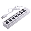 7-Port USB 2.0 Multi Charger Hub +High Speed Adapter ON/OFF Switch Laptop/PCã€LJ