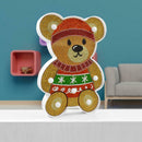 DIY Full Drill Diamond Painting Hat Bear LED Light Creative Home Night Lamp