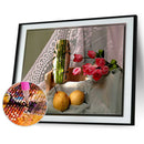 Diamond Painting Cross Stitch Rhinestone Mosaic (WLL1424 Pears and Flower) A