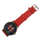 Men & Women Bracelet Watches Vogue Quartz Analog Canvas belt Item Color:red H9E6
