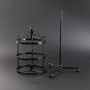 72 Holes Earrings Ear Stud Jewelry Rotating Display Stand Holder(Black)