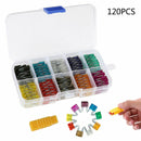 120pcs Mini Blade Fuse Assortment Set Auto Car Fuses Assorted Kit 2-35A + Puller