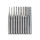 10Pcs/Box 1/8 Inch 0.8-3.17mm PCB Engraving Cutter Rotary CNC End Mill