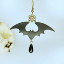 Bat Earrings Creative Gothic Earrings Female Black Leather Bats Animal Earr