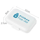 Portable Pill Box Separate Dispenser Tablet Medicine for Travel Home (Blue)