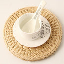 4 Pcs Natural Weave Placemats Round Braided Rattan Tablemats For Coasters,