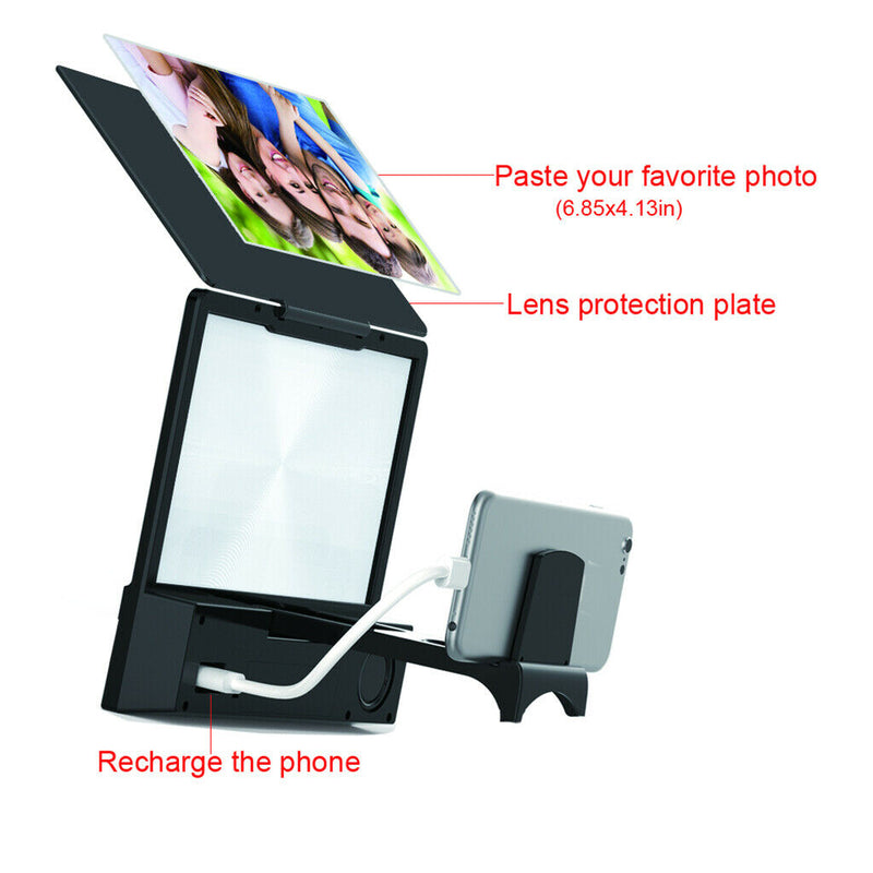 Universal 6.5" Mobile Phone Screen Amplifier HD Magnifier With Bluetooth4.2