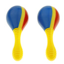 Pack of 2 Colorful Plastic Hand Percussion Maracas Band Party Accompaniment