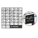 32 Styles Alphabet Letter Number Stencils Templates for Drawing Art Painting