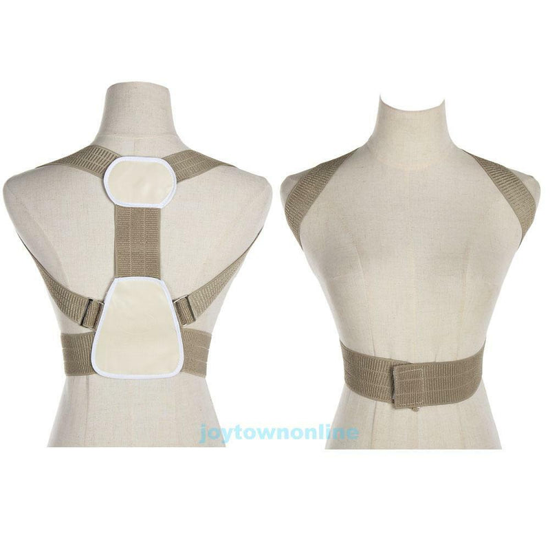 Adjustable Shoulder Lumbar Back Support Brace Belt Strap Posture Corrector