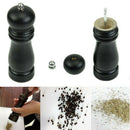 Wooden Pepper Sauce Spice Salt Mill Grinder Hand Movement Convient 17cm x 4 W9B5