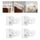 Set of 4 Curtain Rod Bracket Drapery Wall Bracket Hooks Bathroom Bedroom