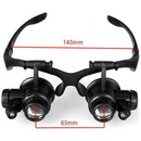 Hot 8Lens Magnifier Magnifying Eye Glass Loupe Jeweler Watch Repair + LED Light