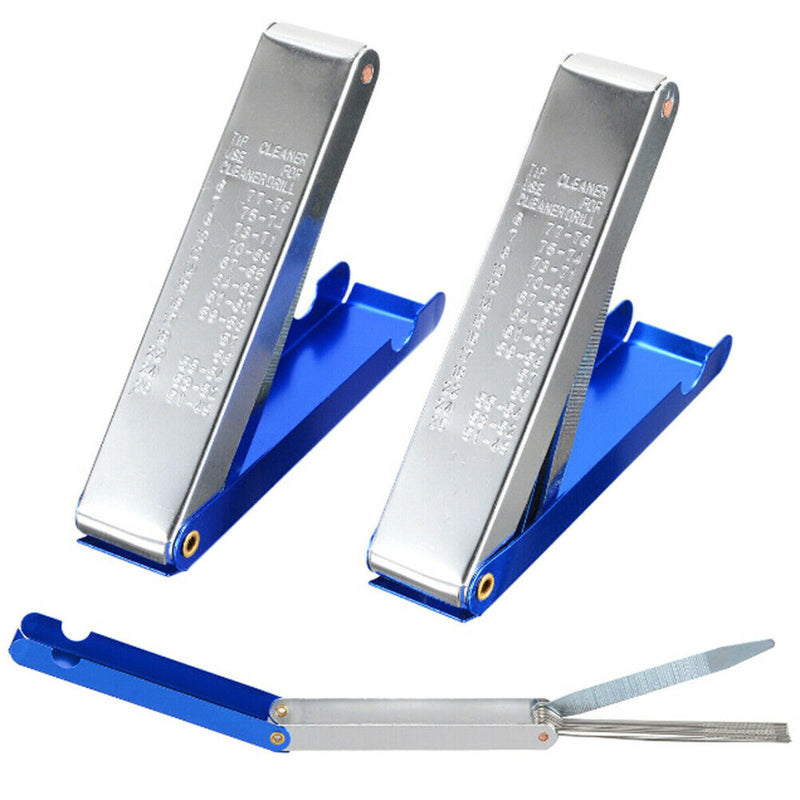 2Pcs welding torch nozzle tip cleaner tool 13 in 1 in a blue case 0.38-1.54m Gn