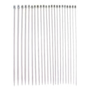 22pcs Stainless Steel Single Pointed Knitting Needle Sweater Staight Needles