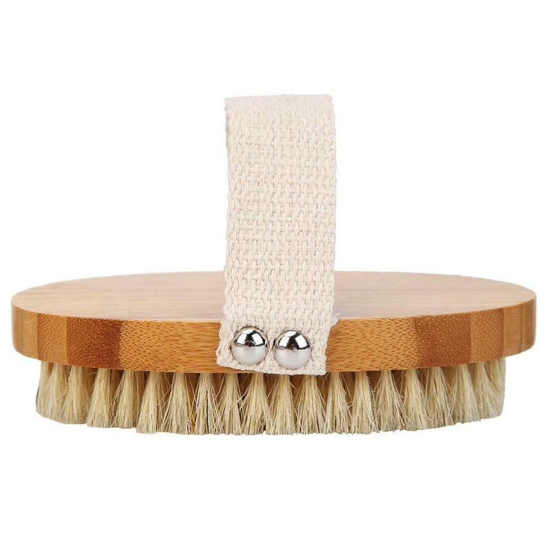 Body Bath Brush Wooden Natural Bristles Massage Shower Spa Shower Brushes A